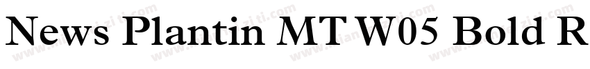 News Plantin MT W05 Bold Regula字体转换
